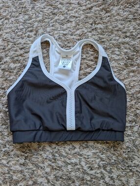 Honeycut Gray and White Crop Top Adult Xs